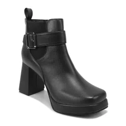 SHUZ TOUCH Women Black Block Heels Boots-picture-23