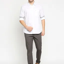 Basics Men Charcoal Tapered Fit Trousers image 4