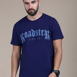 The Roadster Lifestyle Co Typography Printed Cotton Round Neck T-shirt-picture-33