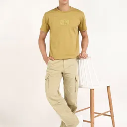 Calvin Klein Jeans Men Typography Printed Round Neck Cotton T-shirt image 2