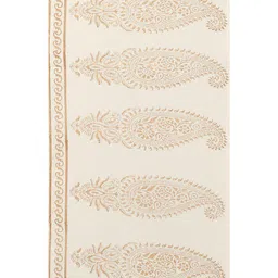 BLOCKS OF INDIA Gold Floral Printed Canvas Table Runner image 2