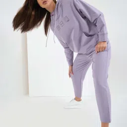 Sweet Dreams Women Solid Tracksuit Lavender-picture-23