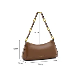 MIRAGGIO Brown Alexis Shoulder Bag (M) image 2