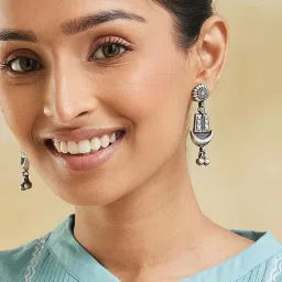 fabindia fashion Fabindia Silver Dangler Earrings-picture-37