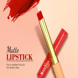 SHRYOAN Long Lasting Non Transfer Matte Lipstick - 1.8g - Rangy Red 02 image 5