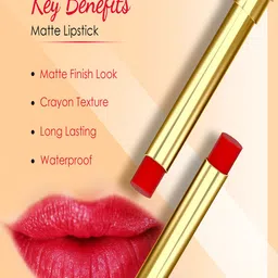 SHRYOAN Long Lasting Non Transfer Matte Lipstick - 1.8g - Rangy Red 02 image 3
