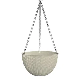 Kuber Industries White Set Of 6 Large Plastic Hanging Flower Pot image 5