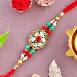 Aapno Rajasthan Men Crystals-Studded & Beaded Rakhi-picture-26