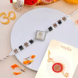 Voylla Men OM Beaded Thread Rakhi image 1