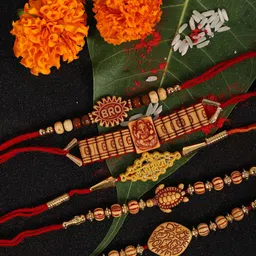YouBella Men Pack Of 5 Multi-Colored Tie-Up Rakhi-picture-56