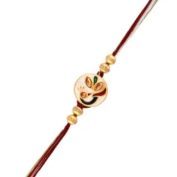 Voylla Enameled Peacock Motif Thread Rakhi image 3