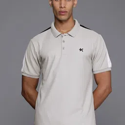 HRX by Hrithik Roshan Men Colourblocked Polo Collar T-shirt image 3