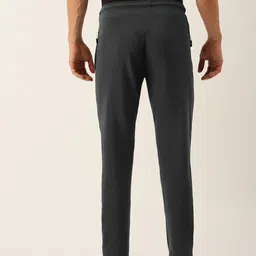 Sports52 wear Men Dark Grey Slim Fit Brand Logo Printed Rapid Dry Regular Track Pants image 3