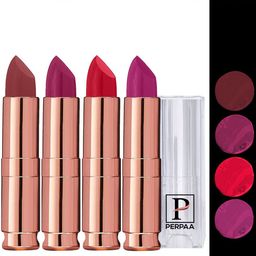PERPAA Antique Set Of 4 Velvet Matte Lipstick -3.5g Each -Cherry Red-Red-Magenta-Red Mauve-picture-5