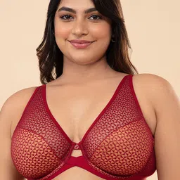 Nykd Textured Full Coverage Non Padded Wired All Day Comfort Lace Bra T-shirt Bra image 1