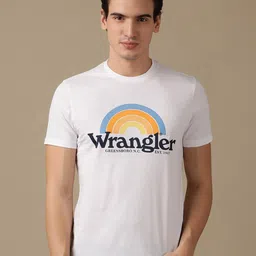 Wrangler Typography Printed Round Neck Short Sleeves Cotton T-shirt-picture-56