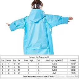 krystle Kids Plain Hooded Raincoat with School Bag & Side Pocket| Rain Fighter I Rain Coat for Boy's I Girl's with Carrying Pouch (Universal, Purple) (Multisize) image 2