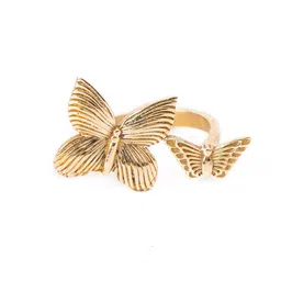 Studio One Love Gold-Plated Butterfly Adjustable Finger Ring image 2