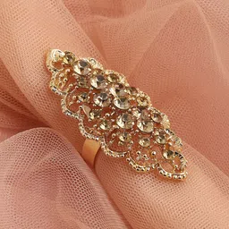 SOHI Gold-Plated Stone-Studded Finger Rings-image-46