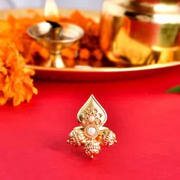 Voylla Gold-Plated Pearl Beaded Aradhana Savi Finger Ring-picture-34