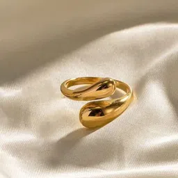 DressBerry Gold-Plated Adjustable Finger Ring-picture-22