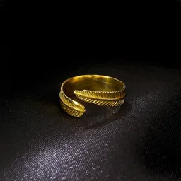 kashwini Women Gold-Plated Band Design Adjustable Finger Ring-picture-11