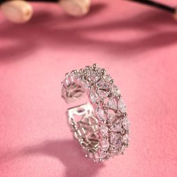 Saraf RS Jewellery Silver-Plated AD-Studded Adjustable Finger Ring-picture-11