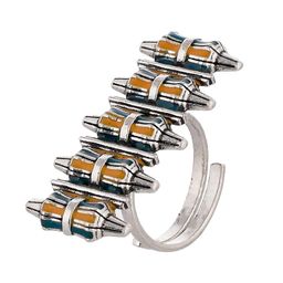 Voylla Silver-Plated Adjustable Finger Ring-picture-27