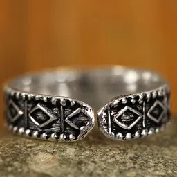 Exotic India Sterling Silver-Plated Adjustable Finger Ring-picture-19