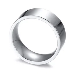 VIEN Unisex Set Of 2 Silver-Plated Couple Finger Rings image 2