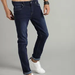 Roadster Roadster Fast and Furious Men Blue Slim Fit Mid-Rise Clean Look Stretchable Jeans image 1