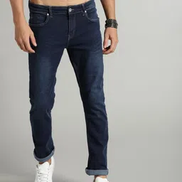 Roadster Roadster Fast and Furious Men Blue Slim Fit Mid-Rise Clean Look Stretchable Jeans image 2