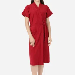 GOLDSTROMS Women Cotton Bath Robe With Belt-image-18