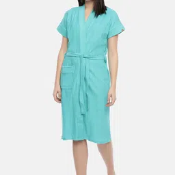 GOLDSTROMS Women Cotton Bath Robe With Belt-image-8