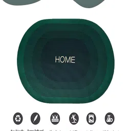 Kuber Industries Green Anti-Skid Bath Rug image 3