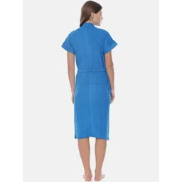 GOLDSTROMS Women Blue Solid Bath Robe image 4