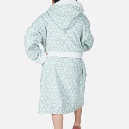 RANGOLI Kids Blue Printed Jaquard Weave Hooded Bath Robe image 3