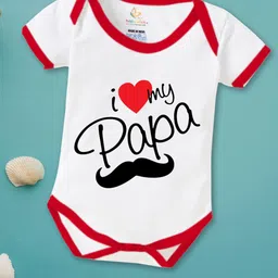 Babywish Infants Fathers Day Printed Cotton Bodysuit-image-83