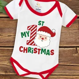 Babywish Infants Kids Christmas Printed Envelop Neck Cotton Bodysuit-picture-24