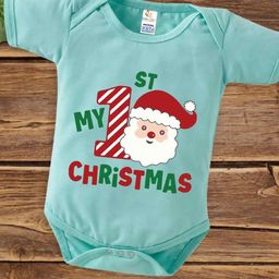 Babywish Infants Kids Christmas Printed Envelop Neck Cotton Bodysuit-picture-6