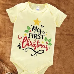 Babywish Infants Christmas Typography Printed Cotton Bodysuit-picture-17
