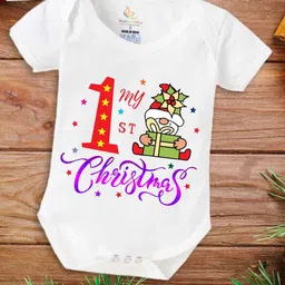 Babywish Infants Kids Christmas Printed Envelop Neck Cotton Bodysuit-picture-29