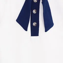 A.T.U.N. Kids White & Navy Blue Pure Cotton Sailor Rompers image 3