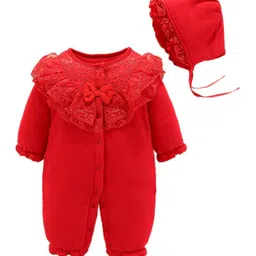 StyleCast Infant Girls Red Cotton Rompers-picture-12