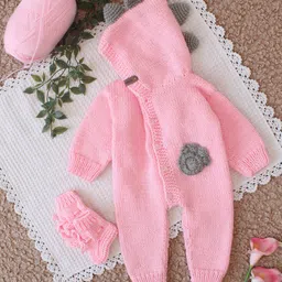 Woonie Infant Girls Self-Design Rompers-picture-11