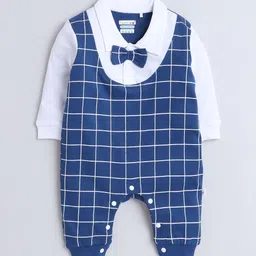 BUMZEE Infant Boys Checked Cotton Rompers image 4
