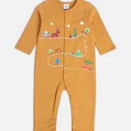 MINI KLUB Infant Boys Pack Of 2 Printed Pure Cotton Rompers image 3