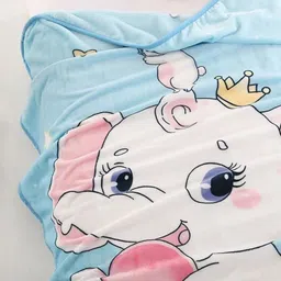 Butterthief Blue & Pink Cartoon Characters Microfiber AC Room 233 GSM Single Bed Blanket image 4