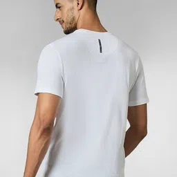 LOUIS STITCH Men Super Combed Cotton White Regular Fit Round Neck T-Shirt image 4