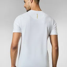 LOUIS STITCH Men Super Combed Cotton White Regular Fit Round Neck T-Shirt image 4